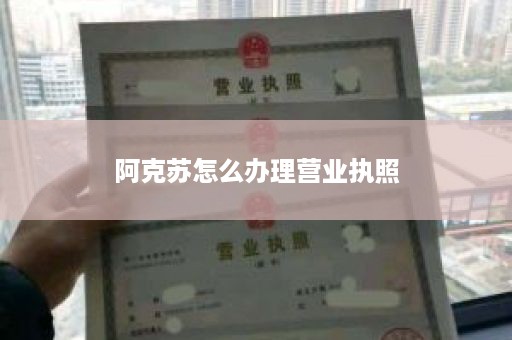 阿克苏怎么办理营业执照