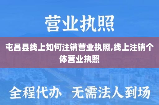 屯昌县线上如何注销营业执照,线上注销个体营业执照