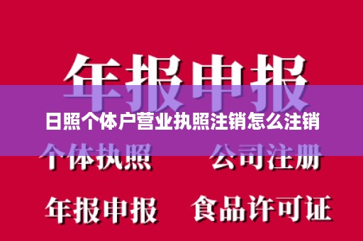 日照个体户营业执照注销怎么注销