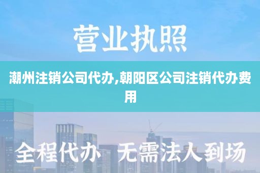 潮州注销公司代办,朝阳区公司注销代办费用