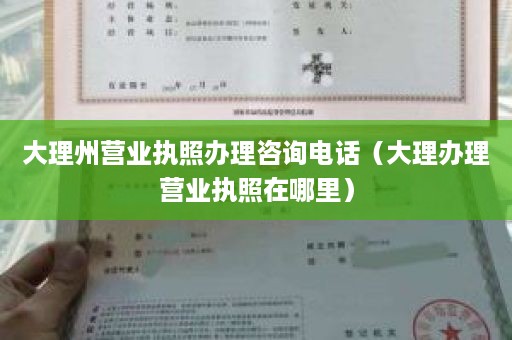大理州营业执照办理咨询电话（大理办理营业执照在哪里）