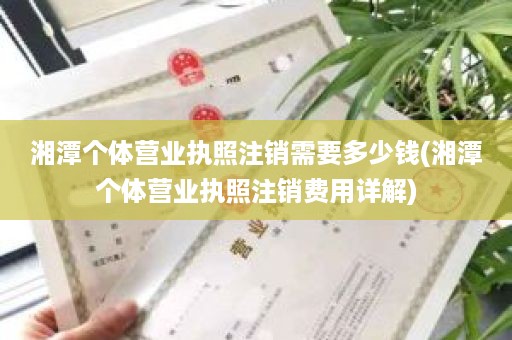 湘潭个体营业执照注销需要多少钱(湘潭个体营业执照注销费用详解)