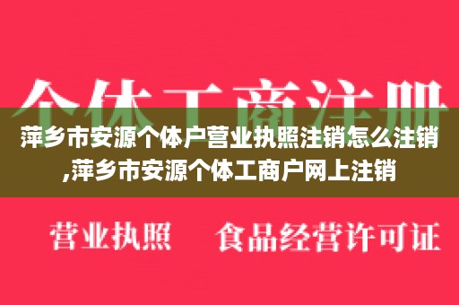 萍乡市安源个体户营业执照注销怎么注销,萍乡市安源个体工商户网上注销