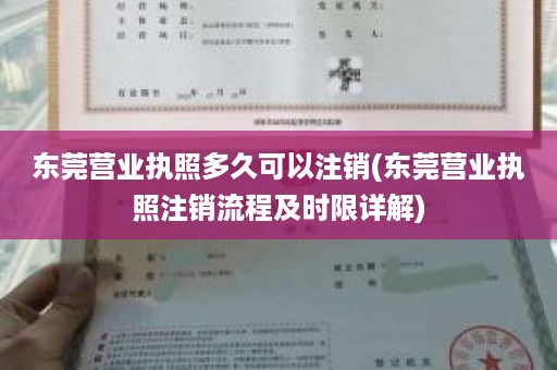 东莞营业执照多久可以注销(东莞营业执照注销流程及时限详解)