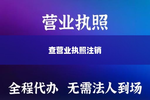 查营业执照注销