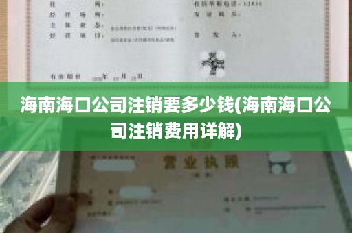 海南海口公司注销要多少钱(海南海口公司注销费用详解)