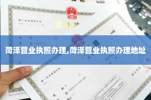 菏泽营业执照办理,菏泽营业执照办理地址