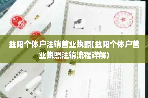 益阳个体户注销营业执照(益阳个体户营业执照注销流程详解)