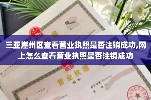 三亚崖州区查看营业执照是否注销成功,网上怎么查看营业执照是否注销成功