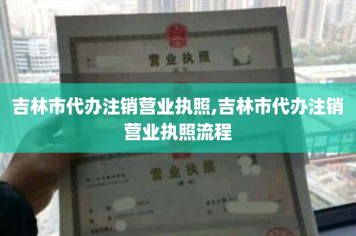 吉林市代办注销营业执照,吉林市代办注销营业执照流程