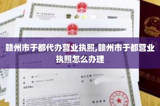 赣州市于都代办营业执照,赣州市于都营业执照怎么办理