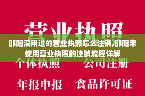 邵阳没用过的营业执照怎么注销,邵阳未使用营业执照的注销流程详解