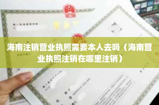 海南注销营业执照需要本人去吗（海南营业执照注销在哪里注销）