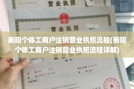 衡阳个体工商户注销营业执照流程(衡阳个体工商户注销营业执照流程详解)