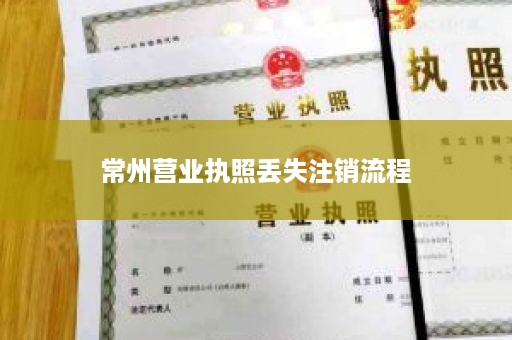 常州营业执照丢失注销流程