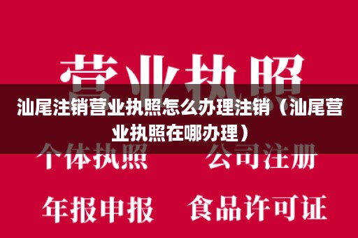 汕尾注销营业执照怎么办理注销（汕尾营业执照在哪办理）