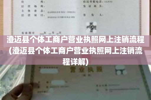 澄迈县个体工商户营业执照网上注销流程(澄迈县个体工商户营业执照网上注销流程详解)
