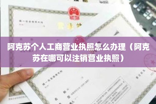 阿克苏个人工商营业执照怎么办理（阿克苏在哪可以注销营业执照）