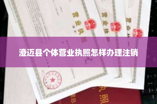 澄迈县个体营业执照怎样办理注销