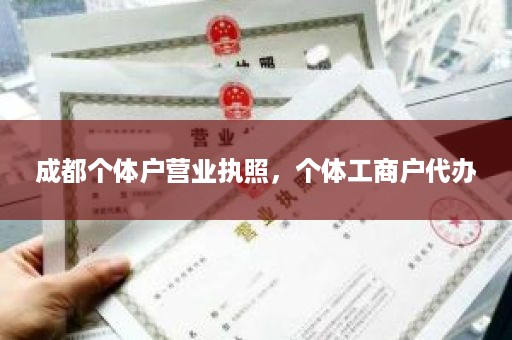 成都个体户营业执照，个体工商户代办