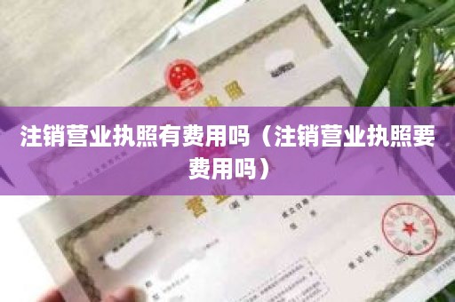 注销营业执照有费用吗（注销营业执照要费用吗）