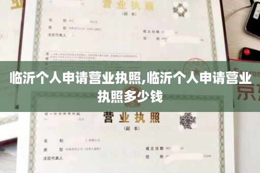 临沂个人申请营业执照,临沂个人申请营业执照多少钱