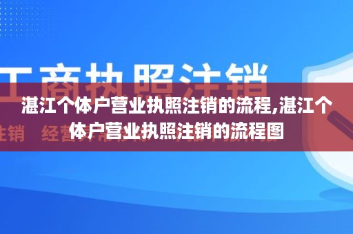 湛江个体户营业执照注销的流程,湛江个体户营业执照注销的流程图