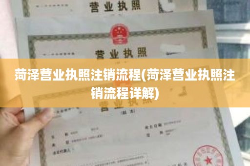 菏泽营业执照注销流程(菏泽营业执照注销流程详解)