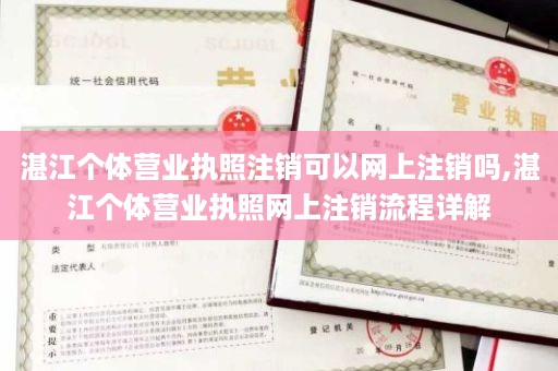 湛江个体营业执照注销可以网上注销吗,湛江个体营业执照网上注销流程详解