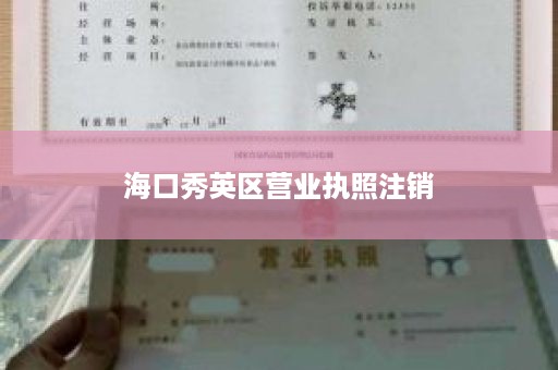 海口秀英区营业执照注销