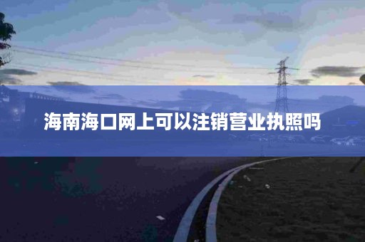 海南海口网上可以注销营业执照吗