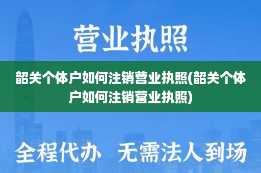 韶关个体户如何注销营业执照(韶关个体户如何注销营业执照)