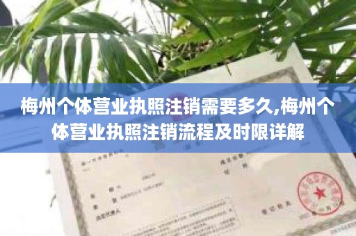 梅州个体营业执照注销需要多久,梅州个体营业执照注销流程及时限详解