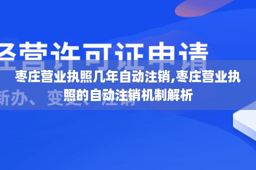枣庄营业执照几年自动注销,枣庄营业执照的自动注销机制解析