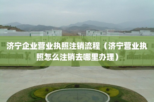 济宁企业营业执照注销流程（济宁营业执照怎么注销去哪里办理）