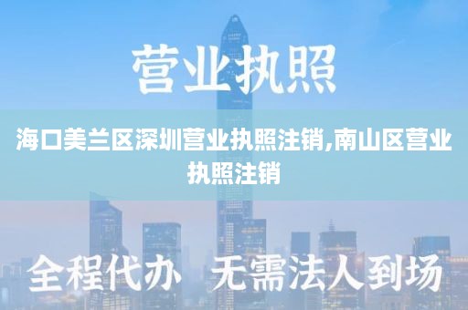 海口美兰区深圳营业执照注销,南山区营业执照注销