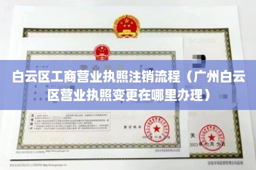 白云区工商营业执照注销流程（广州白云区营业执照变更在哪里办理）