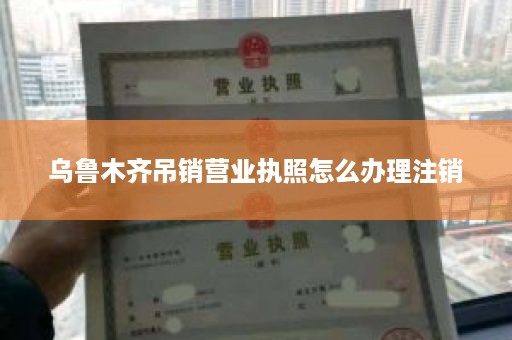 乌鲁木齐吊销营业执照怎么办理注销