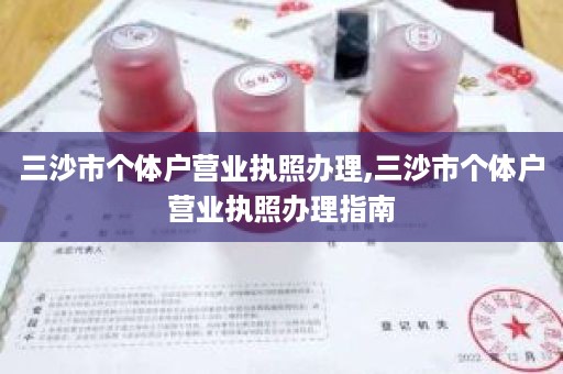 三沙市个体户营业执照办理,三沙市个体户营业执照办理指南
