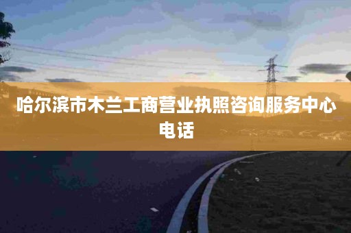 哈尔滨市木兰工商营业执照咨询服务中心电话