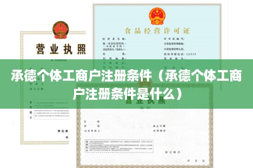 承德个体工商户注册条件（承德个体工商户注册条件是什么）