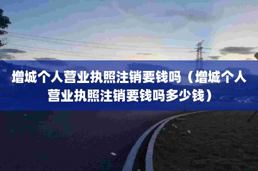 增城个人营业执照注销要钱吗（增城个人营业执照注销要钱吗多少钱）