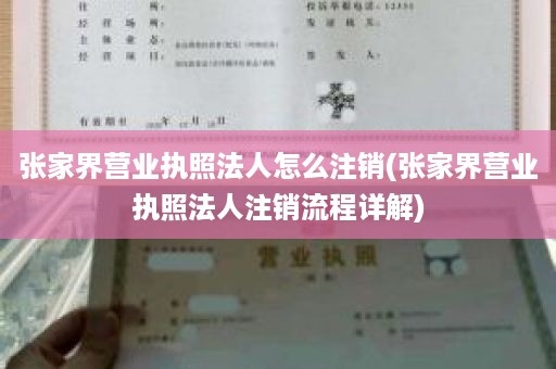 张家界营业执照法人怎么注销(张家界营业执照法人注销流程详解)