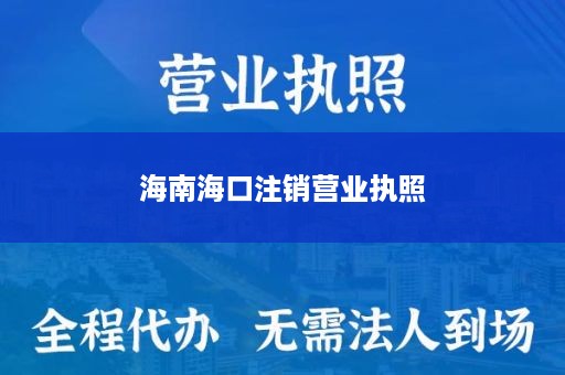 海南海口注销营业执照