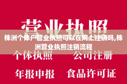 株洲个体户营业执照可以在网上注销吗,株洲营业执照注销流程