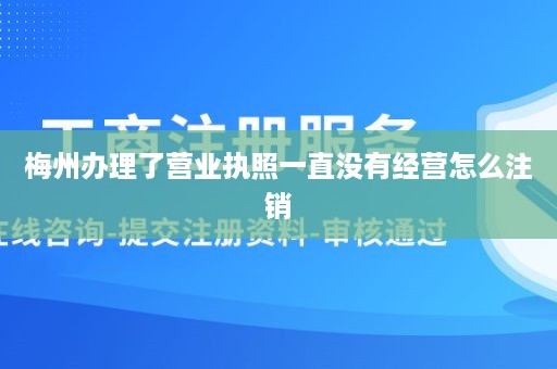 梅州办理了营业执照一直没有经营怎么注销