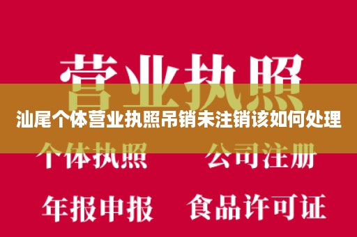 汕尾个体营业执照吊销未注销该如何处理