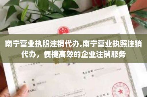 南宁营业执照注销代办,南宁营业执照注销代办，便捷高效的企业注销服务