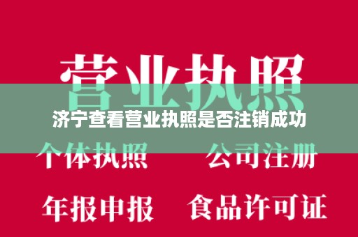 济宁查看营业执照是否注销成功