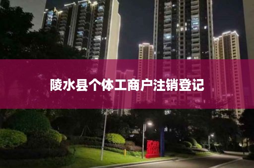 陵水县个体工商户注销登记